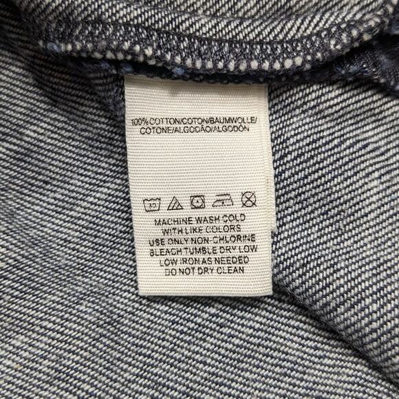 Free People Skirt Women's 4 Mini Denim Dark Boho Button Preppy Academia Y2K EUC - Picture 8 of 12